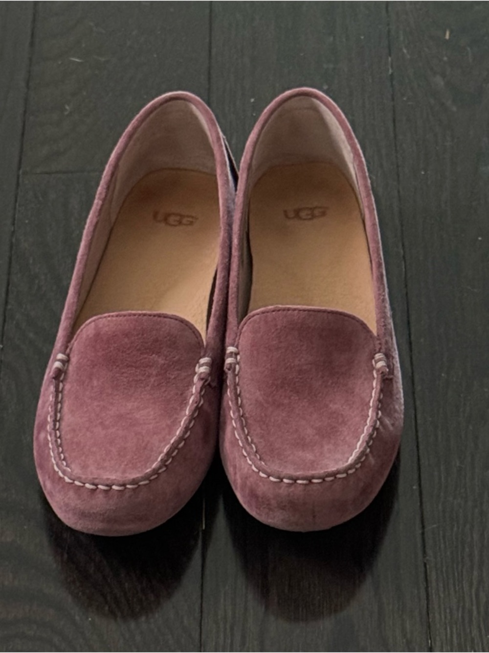 UGG Women's Mystic Purple Suede Slip-On Loafers 7.5